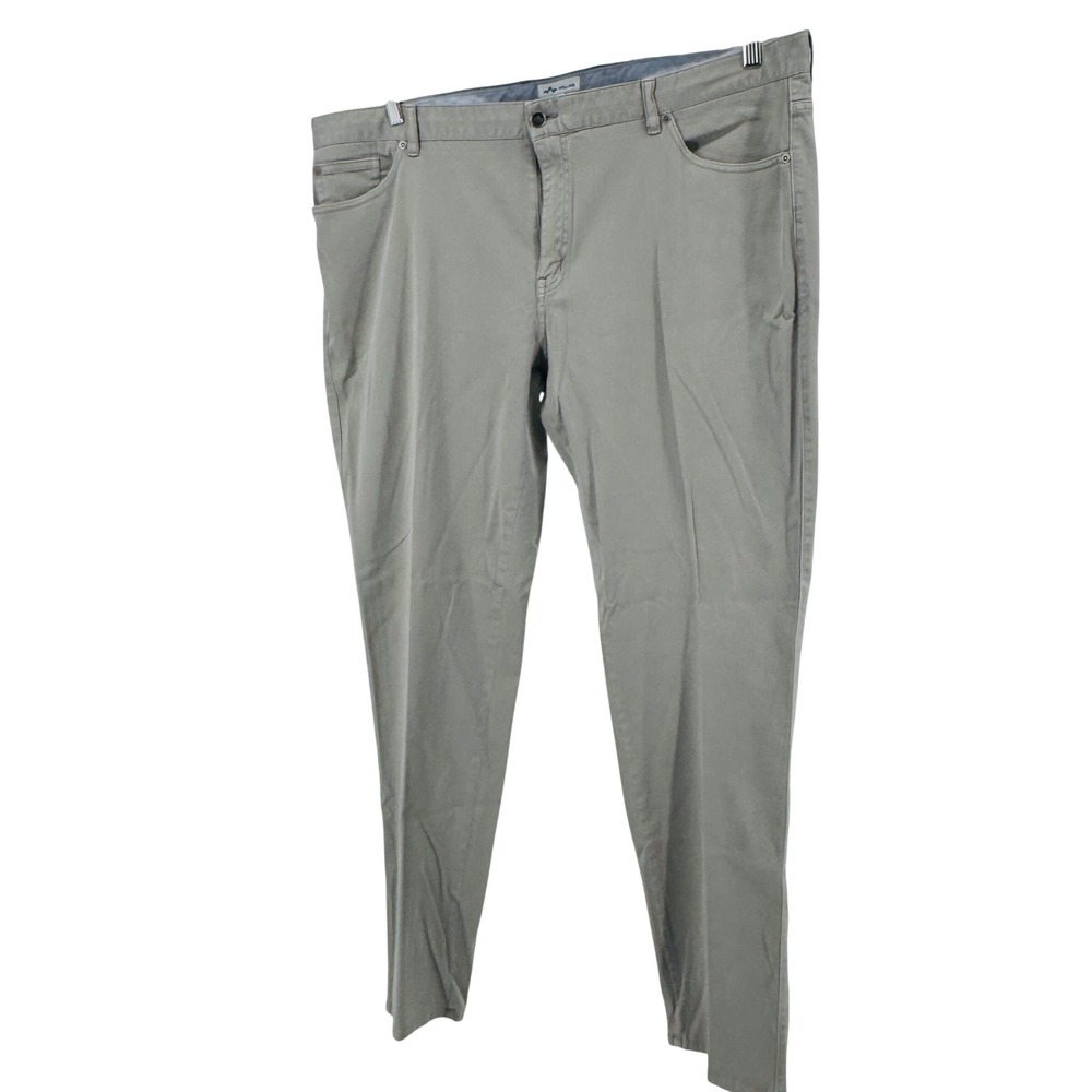 Peter Millar Pants Mens 44 Grey 5-Pocket Straight Cotton Stretch ME0B39 Golf